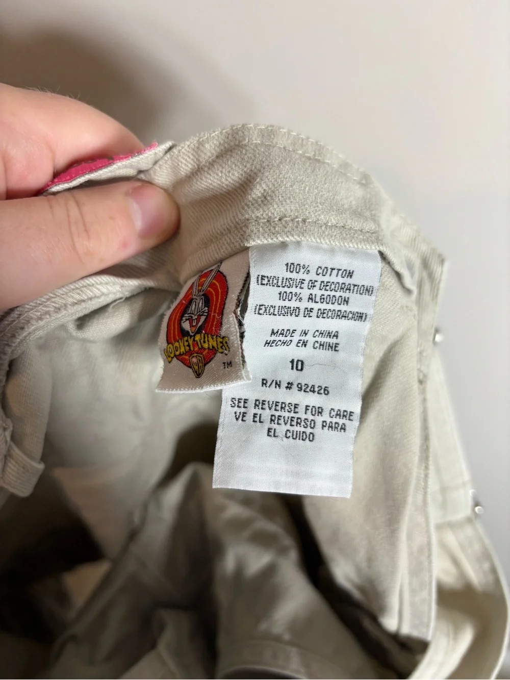 Vintage Looney Tunes Tweety Bird Short Alls Size 10 Y2K